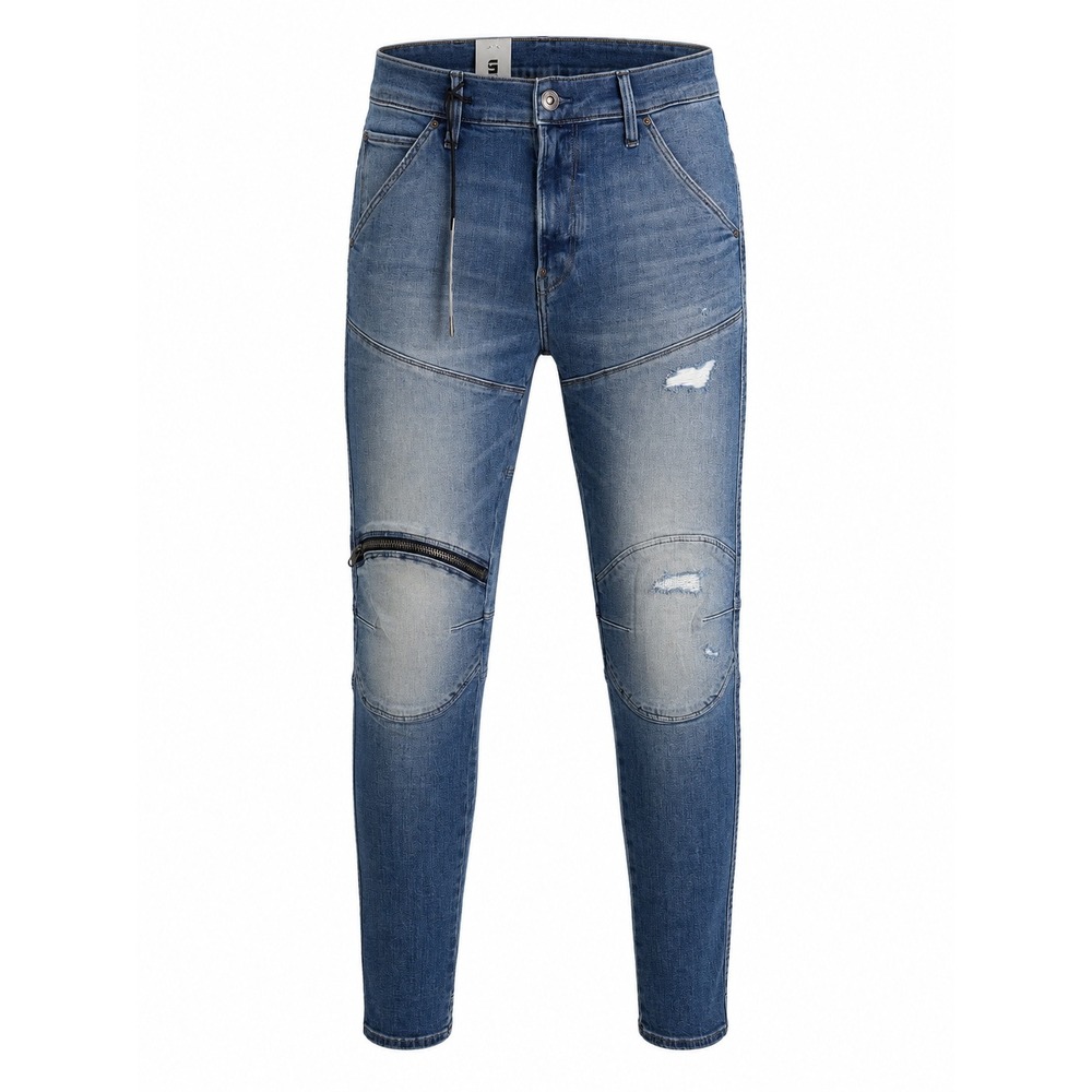 G-Star RAW 5620 3D Zip Knee Skinny Jeans Blue‎ Distressed Mens 32x30 D01252 NEW